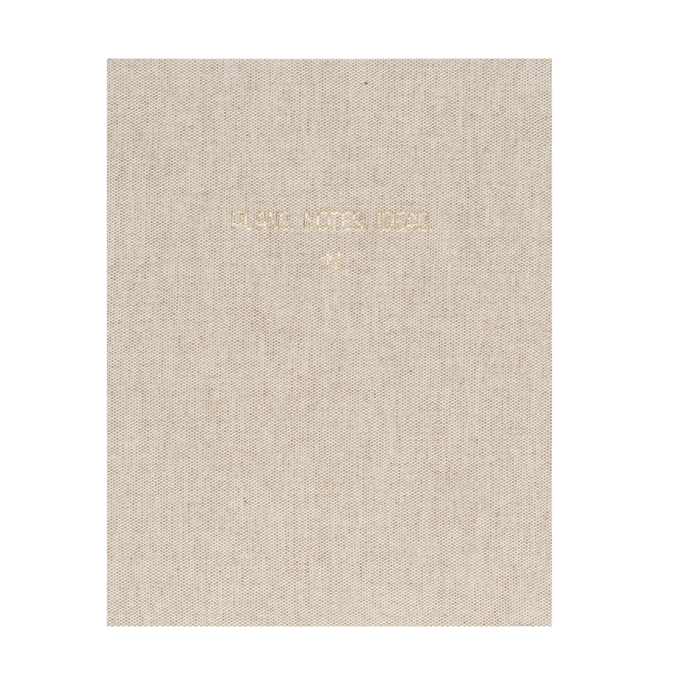 Keten Kapaklı Defter – A5 – Beige Gold